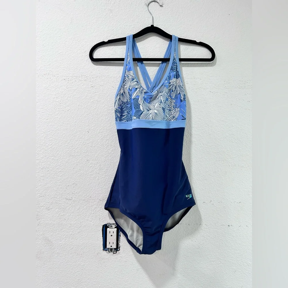 Speedo Light Blue Swimsuit - Picture 1 of 16
